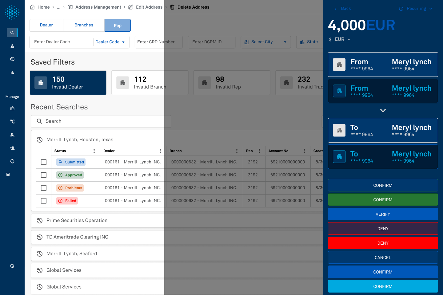 Mellon Transfer panel